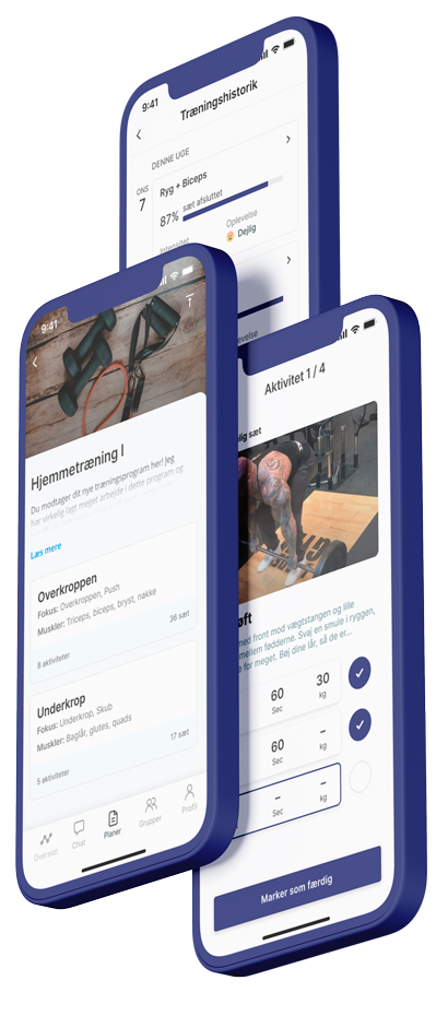 App eksempler af træningsplaner