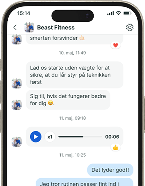 Screenshot af Chat funktion